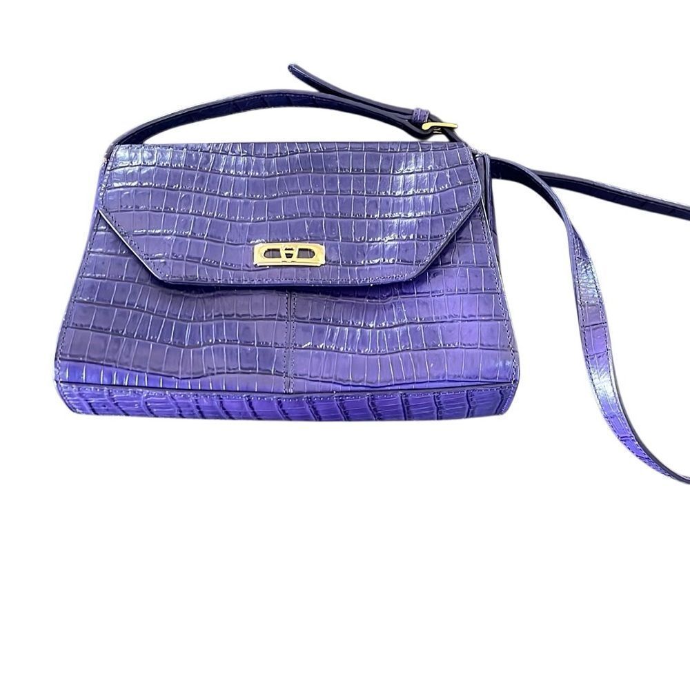 Aigner Beautiful Crocodile Patterned Genuine Leat… - image 1